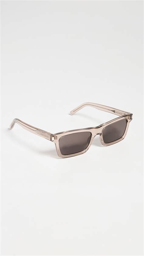 saint laurent new wave corner angle rectangular sunglasses